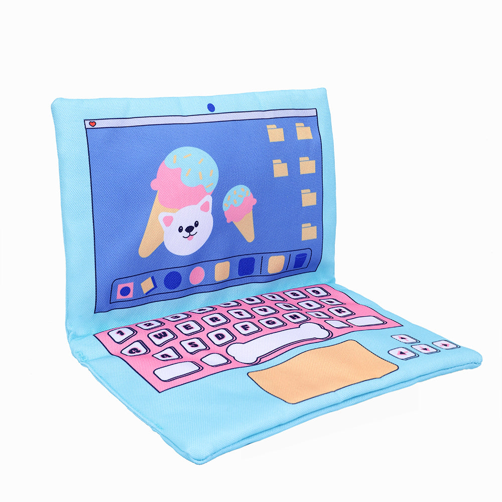 Plush laptop on sale dog toy