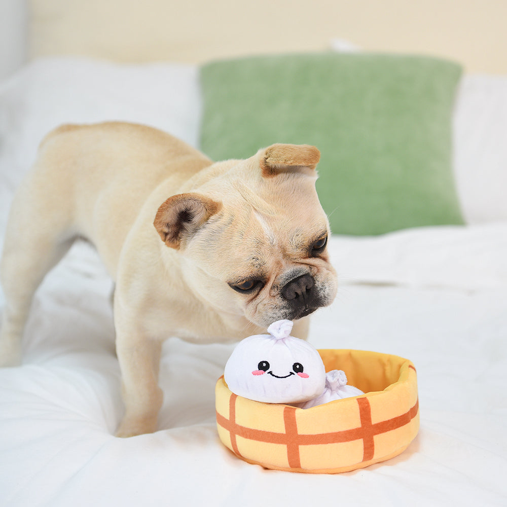 Chinese dumpling dog clearance toy